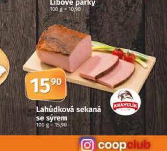 Coop Lahůdková sekaná se sýrem nabídka