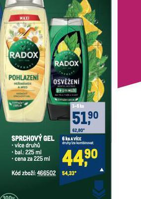 Makro Radox sprchový gel nabídka