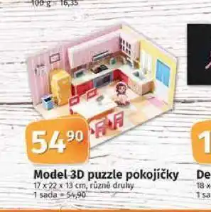 Model 3d puzzle pokojíčky