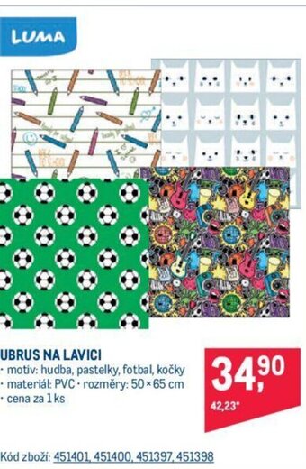 UBRUS NA LAVICI