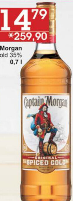 Jip Captain Morgan Spiced Gold 35% nabídka