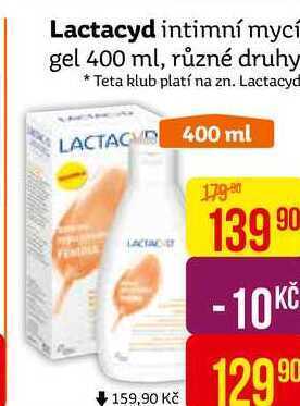 Teta Lactacyd intimní mycí gel 400 ml nabídka