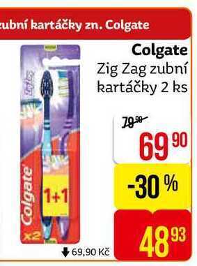 Teta Colgate zig zag zubní kartáčky 2 ks nabídka