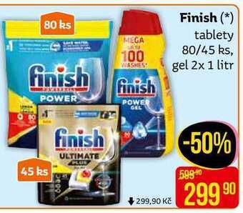 Teta Finish tablety do myčky 80 ks, vybrané druhy nabídka