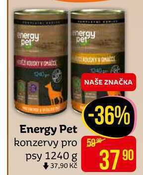 Teta Energy pet konzervy pro psy 1240g nabídka