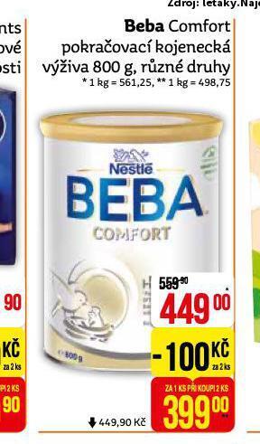 Teta Beba comfort pokračovací kojenecká výživa nabídka