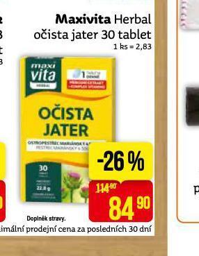 Teta Maxivita herbal očista jater nabídka