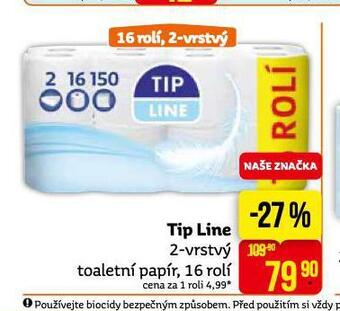 Teta Tip line toaletní papír nabídka