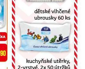 Teta Tip line dětské vlhčené ubrousky nabídka
