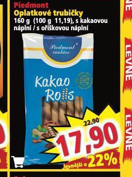 Norma Piedmont oplatkové trubičky nabídka