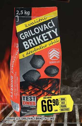 Servis les grilovací brikety 2,5kg
