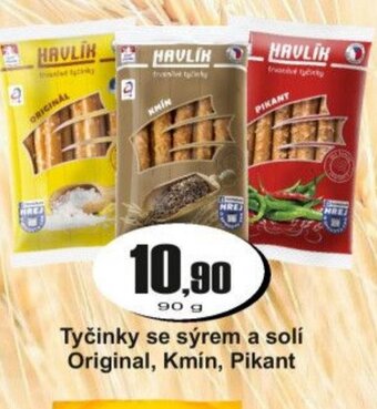 Adam Tyčinky se sýrem a solí Original, Kmín, Pikant nabídka