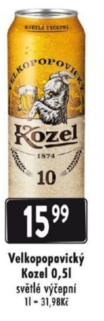 Qanto Velkopopovický Kozel 0,5L nabídka