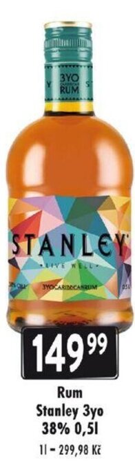 Qanto Rum Stanley 3yo 38% 0,5L nabídka