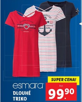 Lidl esmara DLOUHÉ TRIKO nabídka