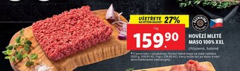 Lidl HOVĚZÍ MLETÉ MASO 100% XXL nabídka