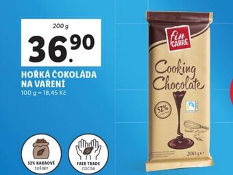 Lidl HOŘKÁ ČOKOLÁDA NA VAŘENÍ nabídka