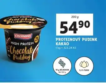 Lidl PROTEINOVÝ PUDINK KAKAO 1 kg nabídka