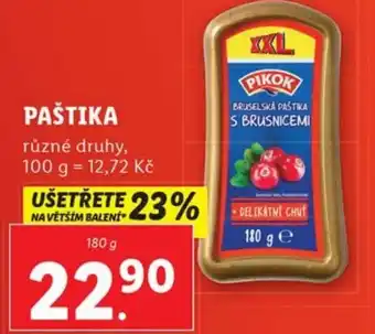 Lidl PAŠTIKA různé druhy, 100 g nabídka