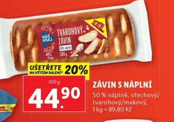 Lidl ZÁVIN S NÁPLNÍ nabídka