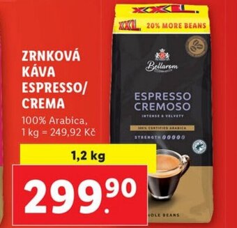 Lidl ZRNKOVÁ KÁVA ESPRESSO/ CREMA nabídka