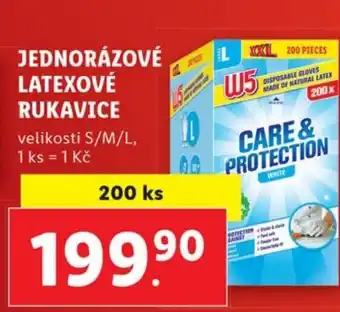 Lidl JEDNORÁZOVÉ LATEXOVÉ RUKAVICE nabídka