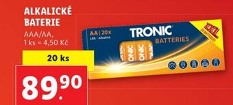 Lidl ALKALICKÉ BATERIE nabídka