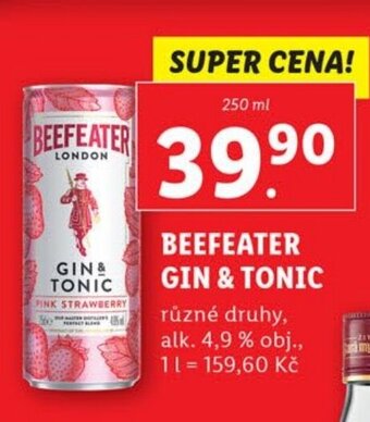 Lidl BEEFEATER GIN & TONIC nabídka