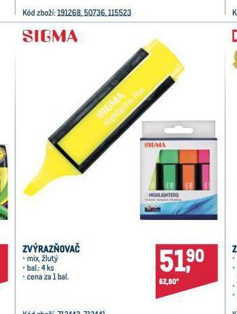 Makro Zvýrazňovač nabídka