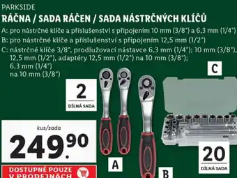 Lidl PARKSIDE RÁČNA / SADA RÁČEN / SADA NÁSTRČNÝCH KLÍČŮ nabídka