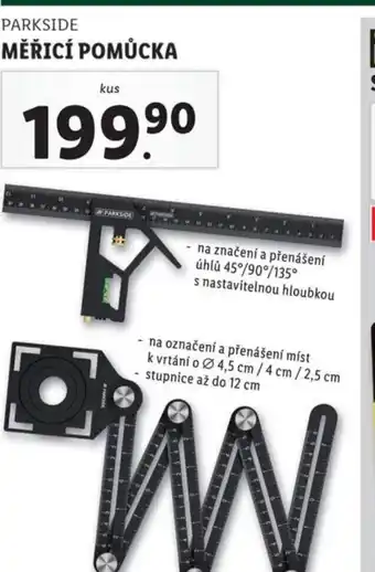 Lidl PARKSIDE MĚŘICÍ POMŮCKA nabídka