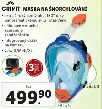 Lidl CRIVIT MASKA NA ŠNORCHLOVÁNÍ nabídka