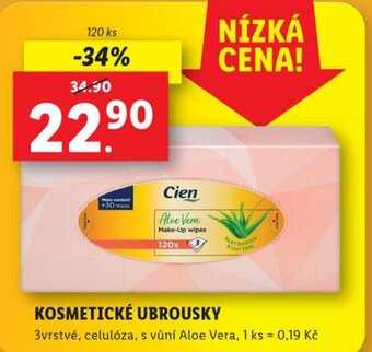 Lidl KOSMETICKÉ UBROUSKY nabídka
