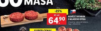 Lidl Hovězí tatarák z mladého býka nabídka