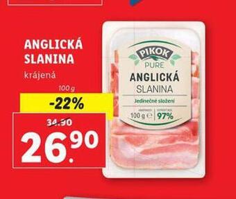 Lidl Anglická slanina nabídka