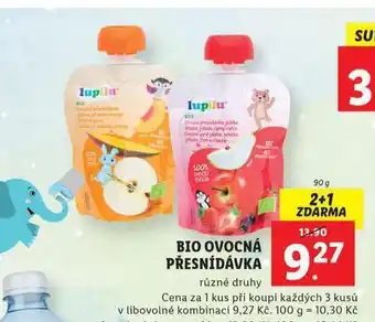 Lidl Bio ovocná přesnídávka nabídka