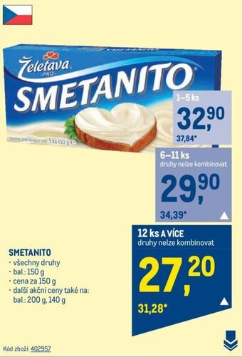Makro SMETANITO nabídka