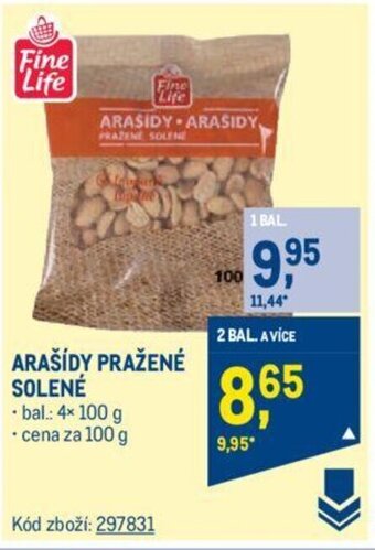 Makro ARAŠÍDY PRAŽENÉ SOLENÉ nabídka
