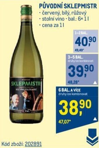 Makro PŮVODNÍ SKLEPMISTR nabídka