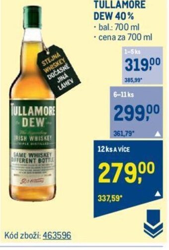Makro TULLAMORE DEW 40% nabídka