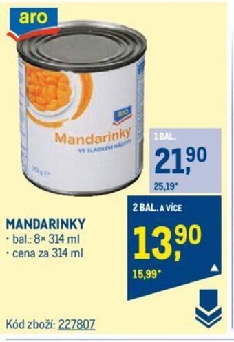 Makro MANDARINKY nabídka