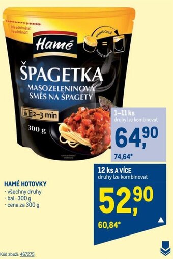 Makro HAMÉ HOTOVKY nabídka