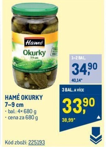 Makro HAMÉ OKURKY 7-9 cm nabídka
