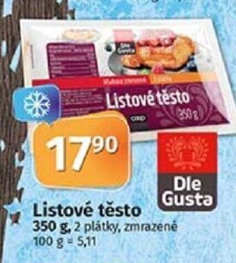 COOP TIP Listové těsto nabídka