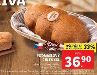Lidl Podmáslový chléb xxl, 700 g nabídka