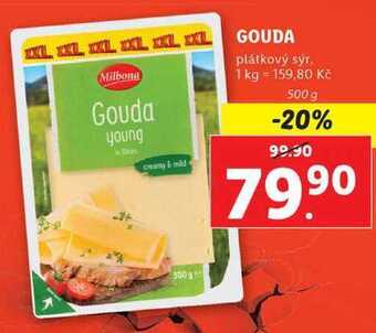 Lidl Gouda, 500 g nabídka