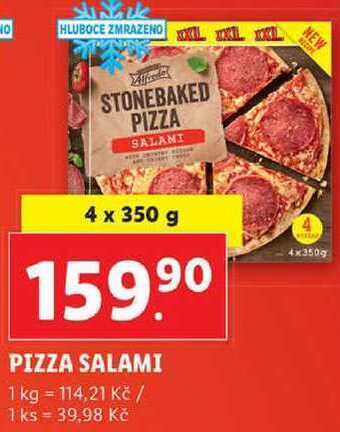 Lidl Pizza salami, 4x 350 g nabídka