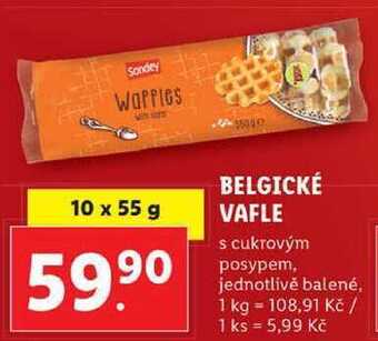Lidl Belgické vafle, 10x 55 g nabídka