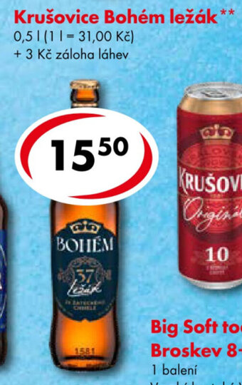 CBA Krušovice Bohém ležák * nabídka