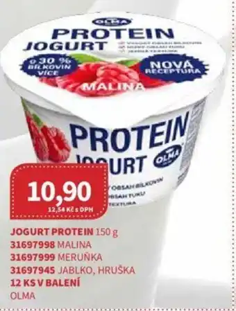 Kubík potraviny JOGURT PROTEIN 150 g 31697998 MALINA 31697999 MERUŇKA 31697945 JABLKO, HRUŠKA 12 KS V BALENÍ nabídka